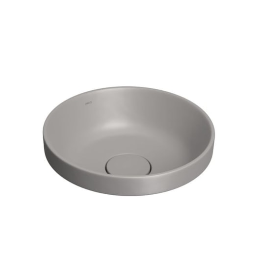 Loes Cuba Sobrepor Redonda Cinza Antracite Deca 30cm - Imagem principal - 943740f3-cf56-482b-afa3-8b2d800b5813
