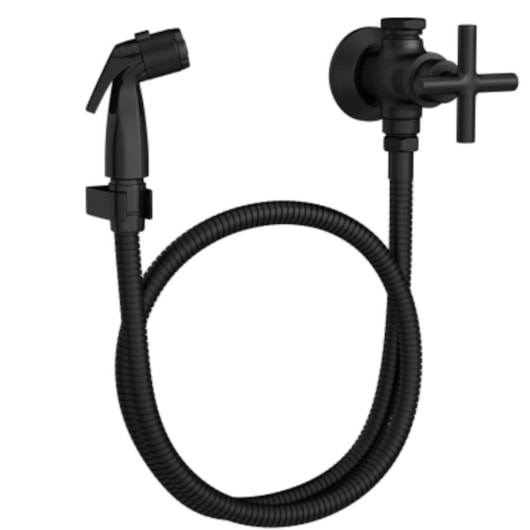Loes Ducha Higiênica Com Registro E Derivação Duna Clássica Black Matte Deca - Imagem principal - 26e5ad54-30c2-4ad4-a02d-8bb73e18b32e
