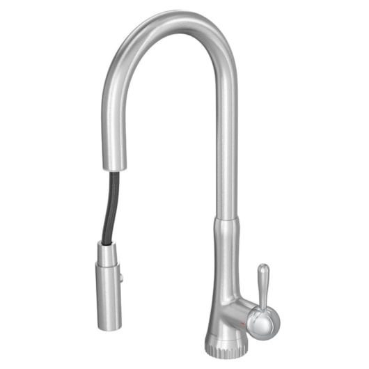 Loes Misturador Monocomando De Mesa Para Cozinha Bica Móvel Perola Cromado Deca - Imagem principal - 551dc527-c6c8-4741-807e-d61bbd514ca9