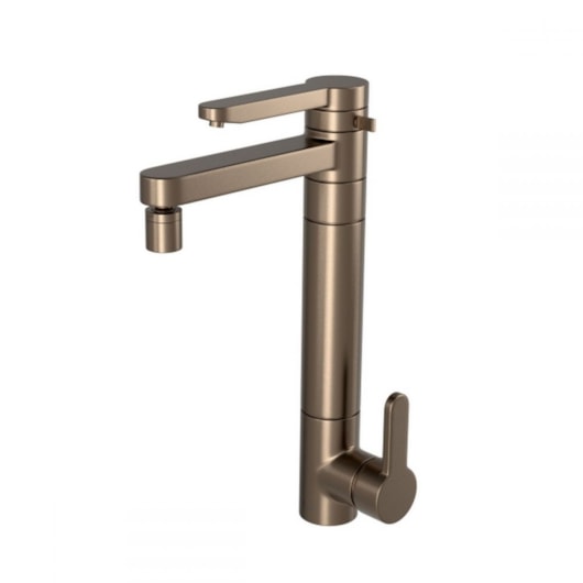 Loes Misturador Monocomando De Mesa Twin Com Filtro Bica Alta Corten Matte Deca - Imagem principal - d85796de-6542-4089-8207-81afd7419869