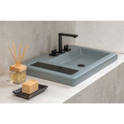 Loes Misturador Para Lavatório De Mesa Bica Alta Dream Black Matte Deca
