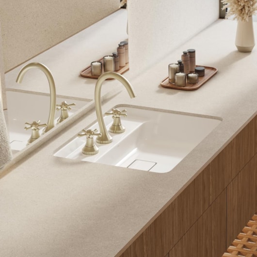 Loes Misturador Para Lavatório De Mesa Bica Alta Pérola Summer Gold Deca - Imagem principal - 55b185fb-1f91-4a93-be3f-8a673896f83e