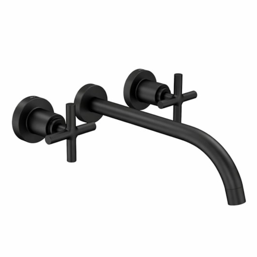 Loes Misturador Para Lavatório De Parede Bica Baixa Duna Clássica 1878 Black Matte Deca - Imagem principal - 9dd35f1b-efca-4ec1-b534-8adf74c03a93