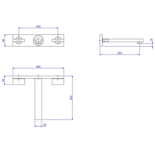 Loes Misturador Para Lavatório De Parede Dream Corten Matte Deca - Imagem principal - f83a9ed3-73dd-4178-963b-42fc13fa3754