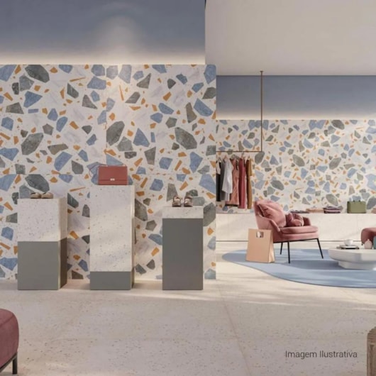 Loes Porcelanato Ceusa Flakes GR Natural 120x120cm Retificado - Imagem principal - 734fa092-3316-4202-9835-e7ddc185c320