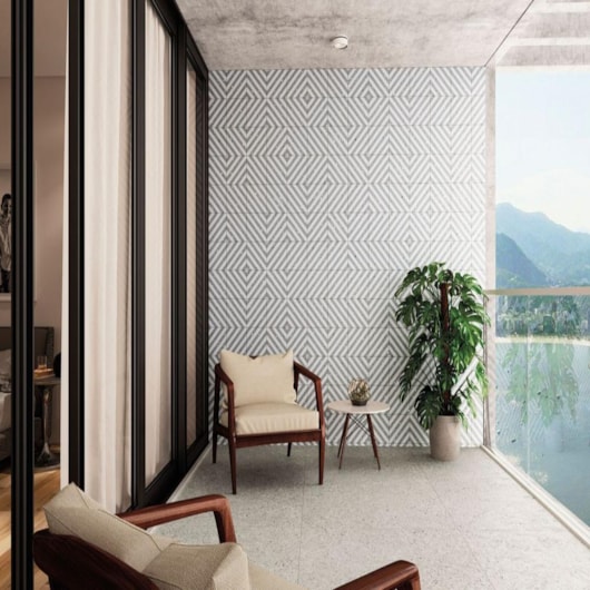 Loes Porcelanato Portinari Battuto Gr Natural 100x100cm Retificado - Imagem principal - 724509f9-f8bd-46f0-b2f3-738f94fc8c69
