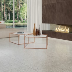 Loes Porcelanato Portinari Battuto Sgr Natural 100x100cm Retificado