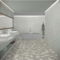 Loes Porcelanato Portinari Caminho Curve Mix Natural 30x30cm Retificado