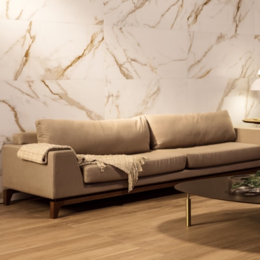 Loes Porcelanato Portinari Canova Calacata Wh Natural 100x100cm Retificado - Imagem principal - 01fc6ee3-5711-4920-8d73-3295c312918a