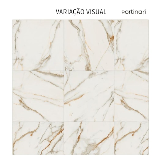 Loes Porcelanato Portinari Canova Calacata Wh Natural 100x100cm Retificado - Imagem principal - 4fbe70c9-a097-4ab2-9c33-40157e5a6e96