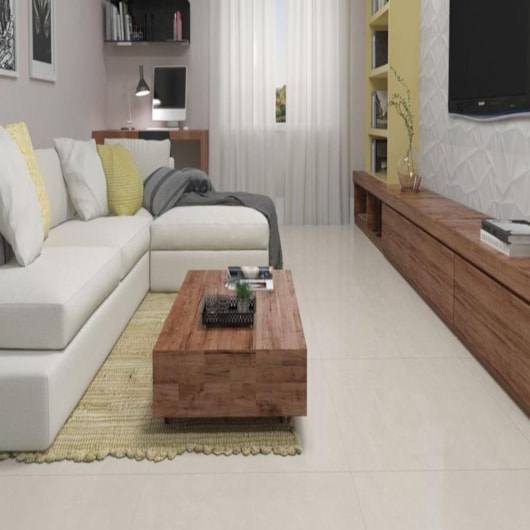Loes Porcelanato Portinari Downtown Hd Wh Polido 90x90cm Retificado - Imagem principal - 571b184a-8bed-42a5-8355-5e07599474d0