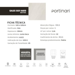 Loes Porcelanato Portinari Gales Sgr Externo 120x120cm Retificado