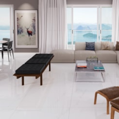 Loes Porcelanato Portinari Lumina Wh Acetinado 100x100cm Retificado