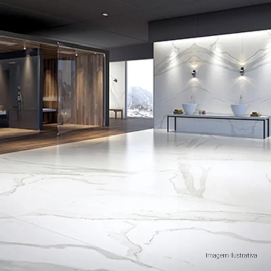 Loes Porcelanato Retificado Duomo Marmo Open Book Polido Portinari 120X240Cm - Imagem principal - d275fb5e-7e98-4cda-9ba9-46df4b8a8547