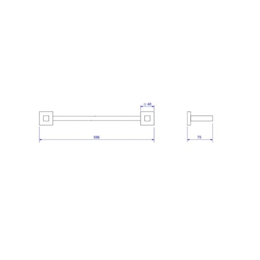 Loes Porta Toalha Barra Quadratta Corten Deca 59,6cm - Imagem principal - e073b71a-f39e-44e9-9ac6-0200cf54fb1e