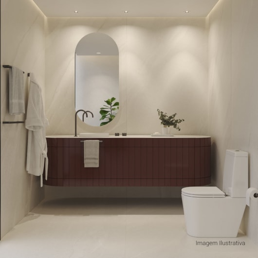 Loes Porta Toalhas Deca You Brown Matte Deca 50cm | ABC da Construção