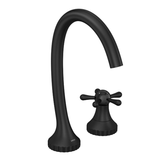 Loes Torneira Para Lavatório De Mesa Bica Alta Dn15 Black Matte Deca - Imagem principal - 9e2bc72b-62ad-449b-b6af-d852eb66282a