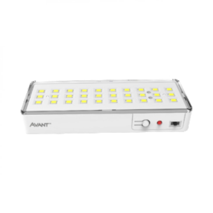 Luminária De Emergência Barra 6000K 1W 30 Leds Branco Avant