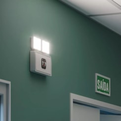 Luminária Led Emergencial Bloco Branco Fosco Avant 12 W 6000K