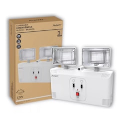Luminária Led Emergencial Bloco Branco Fosco Avant 12 W 6000K
