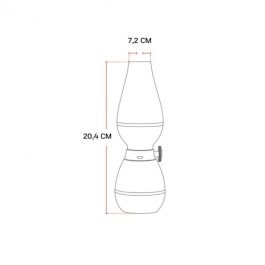 Luminária Led Lampião Emissão De Luz Amarela Recarregável Avant 3000K