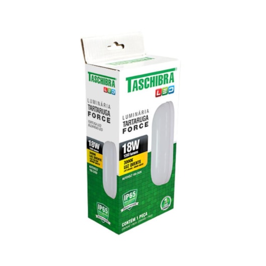Luminária Tartaruga LED 3000K Force Branco Taschibra - Imagem principal - 2476ccbc-1e75-458b-af95-79870b59bc9d