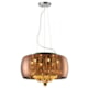 Lustre Wessex Vidro Cobre Rose 50cm Espelhado 5Xg9 Canopla Cromo Avant - 1f5908b4-b4e1-44e1-8406-cc6edda97beb