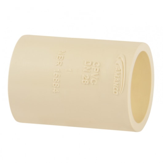 Luva Simples Cpvc Fêmea/Fêmea Super Amanco 8,9cm - Imagem principal - f8c8a42c-db0e-4585-9ecf-fdca0401987a