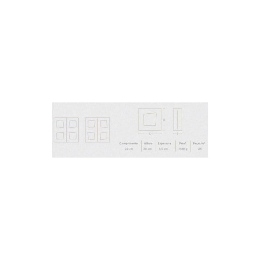 MANUFATTI COBOGO 20X20 QUADRADO BRANCO BR - Imagem principal - 47bf7964-910d-49ee-9c59-49032d307d17