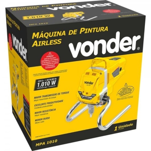 Maquina De Pintura Airless MPA 1010 Vonder 220V - Imagem principal - 7d7fbea5-740c-43a0-92aa-1b861928c4de