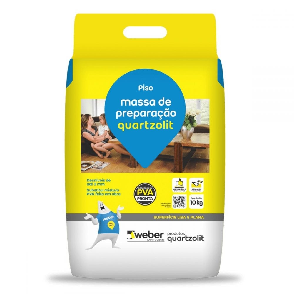 Massa De Preparação 10kg Cinza Quartzolit | ABC da Construção