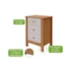 Mesa De Cabeceira Maggiore Amêndoa E Off White Móveis Lopas - 7313cf8b-b933-4ac7-8a7c-d92028554c3c