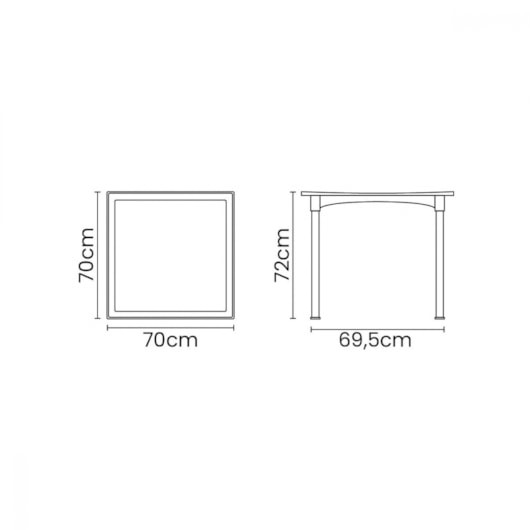 Mesa Diana Em polipropileno Com Pernas De Aluminio Tramontina - Imagem principal - 71594805-ba4a-4df0-bea7-c139646afbb2
