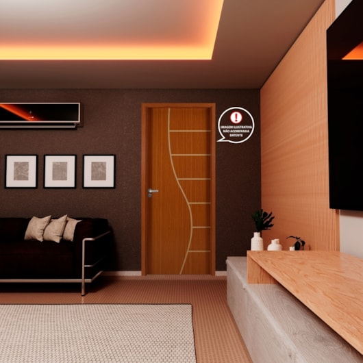 MGM Folha De Porta  Decorada Cantareira Mogno 210x90x3,5cm - Imagem principal - 517bfcc4-f616-4c80-9710-e851836898a8