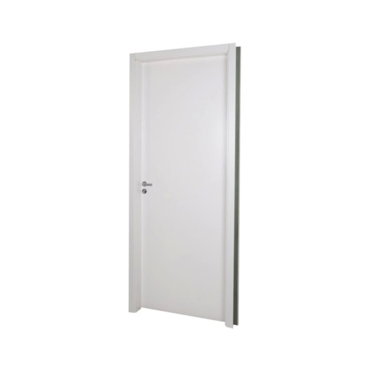 MGM KIT PORTA MELAMÍNICA MADEIRA LISA  ABERTURA DIREITA 215X64X12CM BRANCO       - Imagem principal - 9b36b20d-846a-44bc-bd07-cdeed3a9c60a