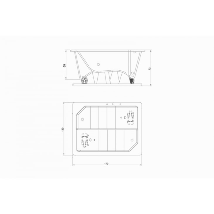 Mini Spa De Acrílico Veneza Luxo Astra  200x92cm