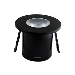 Mini Spot Led Elegance Redondo Emissão De Luz Amarela 2700K 1,5W Bivolt Preto Fosco Avant
