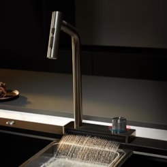 Misturador Com Base Cascata Bica Retrátil Natural Lexxa