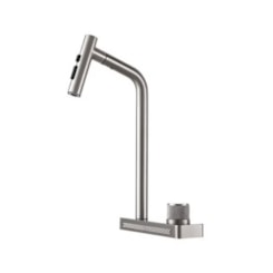 Misturador Com Base Cascata Bica Retrátil Natural Lexxa