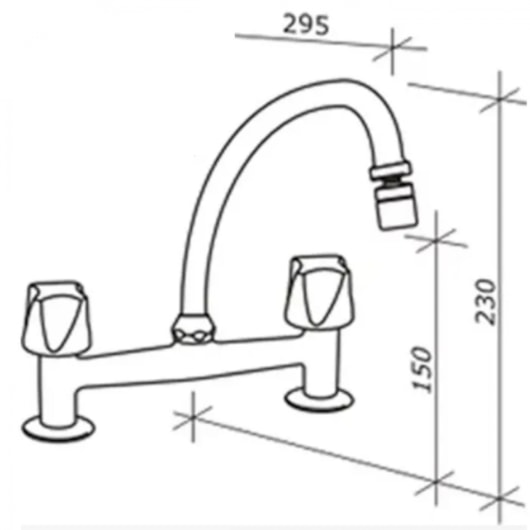Misturador Cozinha Bancada Line Cromado Fabrimar - Imagem principal - 674a8cb2-ca70-44f9-ac3c-e3ac7a7785e3