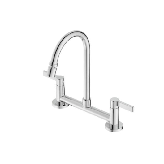 Misturador Cozinha Mesa 2 Furos Bica Movel com  Arejador Articulado Lix Cromado Celite - Imagem principal - dbe7baca-491e-427c-ab6a-8bbafd8cd424