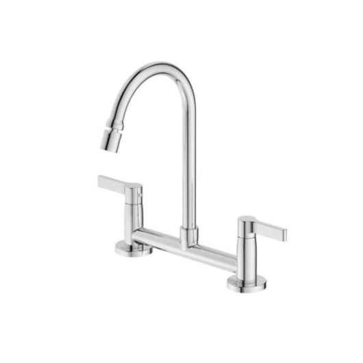 Misturador Cozinha Mesa 2 Furos Bica Movel com  Arejador Articulado Lix Cromado Celite - Imagem principal - 0dbcd902-2f11-4838-b9ac-d7d16e9cdcbd