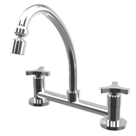 Misturador de Cozinha de Mesa Bica Móvel Plus Cromado Romar DN15 - Imagem principal - dded0e1c-ba8a-412b-bb57-fd5a1b2a23cd