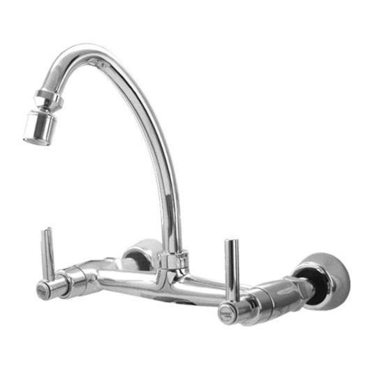 Misturador De Cozinha De Parede Bica Móvel Use Cromado Romar DN15 - DN20 - Imagem principal - 45fdaabe-5844-4846-856f-b5d2a5f60426