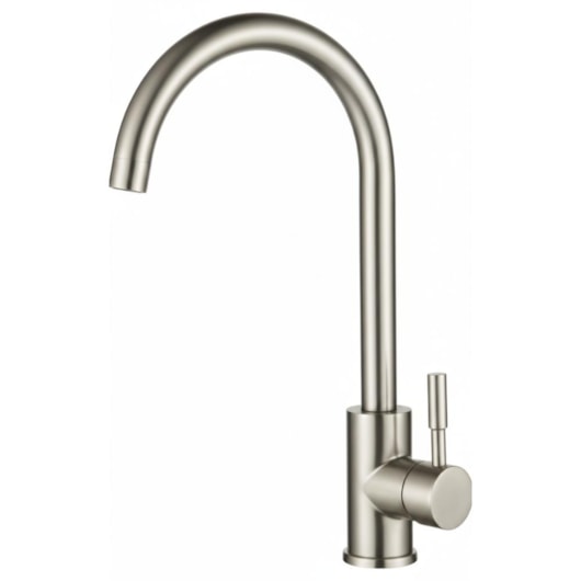 Misturador de Mesa Monocomando p/Cozinha e Lavatório Bica Alta Round Inox DN15 Romar - Imagem principal - 6a7e87bf-9077-4894-9a37-004acc33c227
