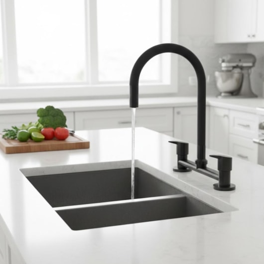 Misturador de Mesa p/Cozinha Bica Móvel Colorflex All Black Easy Romar - Imagem principal - bd49979a-27bf-41ff-a1ff-9446124c74e8