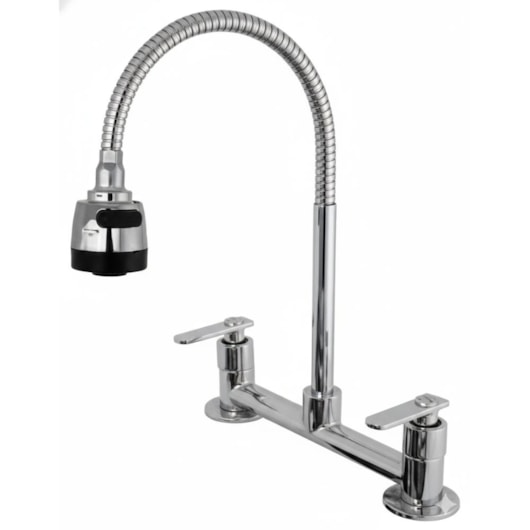 Misturador de Mesa p/Cozinha Bica Movel Flex Pratic Cromada DN15 Romar - Imagem principal - d01cd6e9-4eb2-4fc8-8d5d-6d304d14c759