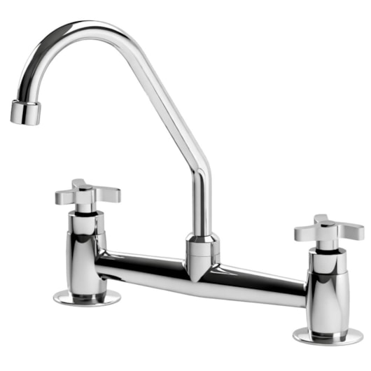 Misturador de Mesa p/Cozinha Bica Móvel Wind Cromado DN15 Romar - Imagem principal - 409ec10b-14a7-464e-858d-3318198745be