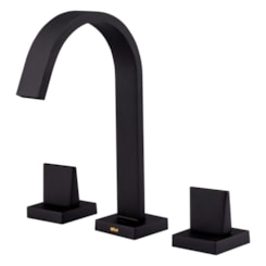 Misturador de Mesa para Banheiro e Lavabo Bica Prima 1877 BK210 Preto Fosco DN 15 1/2 Fani