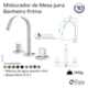 Misturador de Mesa para Banheiro e Lavabo Bica Prima Preto Fosco Fani - bdd31414-cec2-4792-80a4-49ef32e233ef